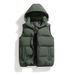 "Men's Fleece-Lined Hooded Vest, Winter Warm Zip-Up Puffer Gilet, Slim-Fit Casual & Outdoor Layering Piece (Black/Gray/Red/Green/Khaki/Navy)"_viptrois.com