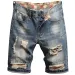 2025 Summer Clothing New Men Vintage Ripped Short Jeans Streetwear Fashion Hole Straight Thin Denim Shorts Male Brand Pants_viptrois.com