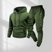 Men's Clothing Fashion Loose Fitting Sports Hoodie Set Fashion Hoodie Tracksuit Set - Cozy Fleece-Lined Sweatshirt & Joggers For Casual & Sporty Look_viptrois.com