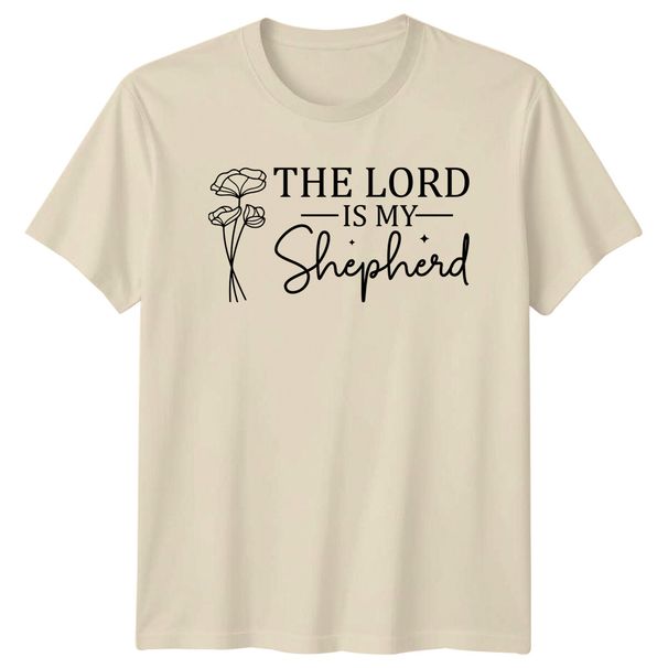 The Lord Is My Shepherd Christian Floral Faith T-Shirt Mens Womens Tees Top_viptrois.com