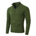 Men's Winter Fleece-Lined Zip-Up Turtleneck Sweater – Big & Tall Warm Knit Pullover, Long Sleeve Casual Comfort_viptrois.com
