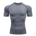 Men's Clothing Running Quick Drying Men's Quick-Dry Running T-Shirt - Breathable Stretch Short Sleeve Workout Top For Gym & Sports_viptrois.com