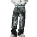 Men's Clothing Same Original Design Digital Printing 3D Printing Pants Chain Printing Straight Jeans_viptrois.com