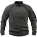 Pure Sweatshirt Autumn Winter Fleece Solid Color Stand Collar Outdoor Warm Plus Size Cross-Border European American Tactical_viptrois.com