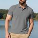 Men's Clothing Men's Golf Leisure Business Leisure Solid Color Breathable Quick Drying Lapel Polo Shirt Short Sleeve_viptrois.com