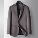Men's Clothing Men's Casual Suit Autumn And Winter Mulberry Silk Wool Single Western Light Luxury Business Official Wool Suit Jacket_viptrois.com