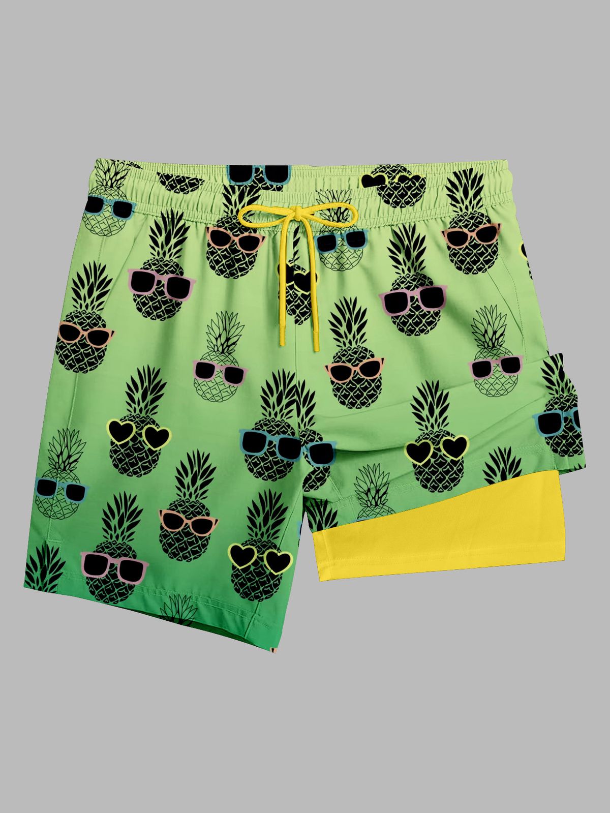 Men's Clothing Hot Selling Gradient Men's Beach Thin Quick Drying Pants Can Be Used In The Water Beach Shorts Four Point Double Layer Beach_viptrois.com