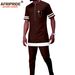 Men's clothing African ethnic solid color cotton men's casual jacket + pants_viptrois.com