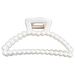 Luxury French Elegant Pearl Claw Clip - Japanese-Korean Style Premium Love Heart & Square Shark Clip For Back-of-Head Updos_viptrois.com