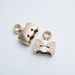 Diamond Bow Zinc Alloy Pendant Couple Bracelet Bag Pendant Decoration Hardware Accessories_viptrois.com