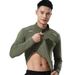 Men's Clothing Long-Sleeved T-Shirt Quick-Drying Running Sports Fitness Stand-Up Collar Sweatshirt Breathable Bottoming Shirt Outdoor Clothing_viptrois.com
