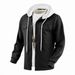 Hot Selling Men's Casual Jacket New Hooded Sweatshirt Fashionable Solid Color Autumn And Winter Cardigan Trend_viptrois.com
