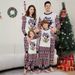Christmas snowman letters Snowflake Christmas family clothing printed home clothes pajamas_viptrois.com