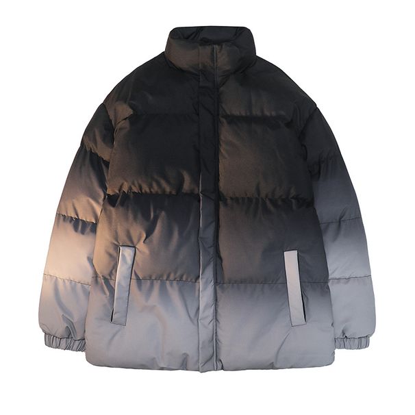 2025 Gradual Change Cotton-padded Clothes Male Couple Loose Bread Clothes Youth Warm Cotton-padded Clothes Stand-up Collar Cotton-padded Jacket_viptrois.com