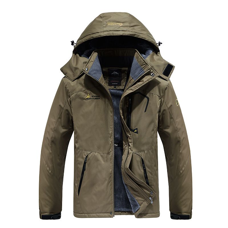 Men's Clothing fleece-lined thickened outdoor jacket men's plus size warm windproof jacket overalls_viptrois.com