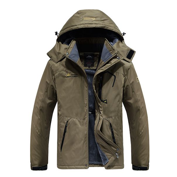 Men's Clothing fleece-lined thickened outdoor jacket men's plus size warm windproof jacket overalls_viptrois.com