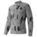 Men's Ink Splash Print Sweater – Casual Round Neck Knit Pullover (Off-White/Grey, Sizes L-3XL)_viptrois.com