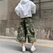 Men's Clothing Washed Damaged Old Camouflage Shorts For Men And Women Summer High Street Fashion Brand Handsome Seven Point Overalls_viptrois.com