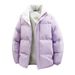 Stand-up Collar Striped Cotton-padded Clothes For Men And Women, Thickened Cotton-padded Clothes, Loose Couple Padded Jackets For Men_viptrois.com