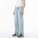 Men's Clothing Four Season Washed Light Blue All Match Straight Commuter Casual Jeans_viptrois.com