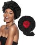 Hijab & Turban Elastic Double Layer Women's Satin Sleeping Cap With Wide Brim Large Beauty Hair Care Cap Double Sided Wearable Ribbon Round Hat_viptrois.com