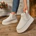 SHLIANG New Winter Women Snow Boots Plush Warm Non Slip Waterproof Ladies Flats Sneakers Casual Slip on Female Ankle Boots Botas Mujer Y0078_viptrois.com