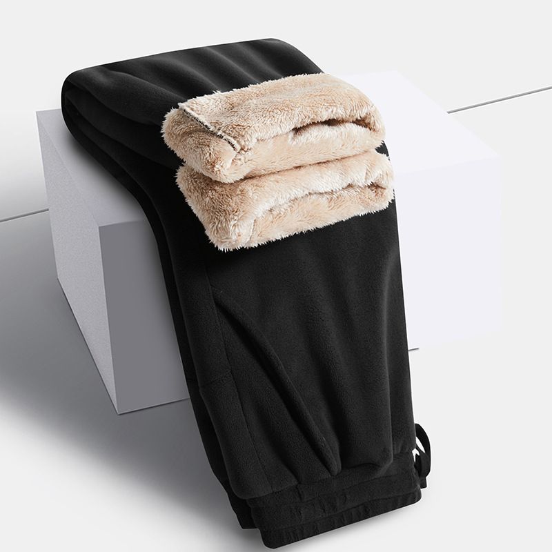 Men's Clothing Unisex Fleece-Lined Sweatpants For Winter - Cozy, Warm & Stylish Straight-Leg Lounge Pants For Indoor & Outdoor Activities_viptrois.com