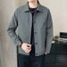 CT New Stylish Casual Turn-down Collar Jacket Loose Trendy Shirt Spring Autumn Coat Workwear Versatile Top For Men_viptrois.com