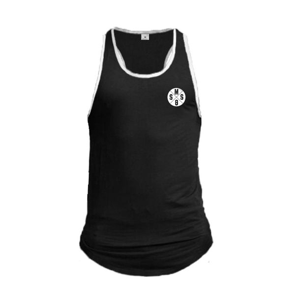 Men's Cotton I-shaped Vest Summer Casual T-shirt Wide U-neck Bottoming Shirt Sweat-absorbing Muscle Bodybuilding Sports T-shirt Tide_viptrois.com