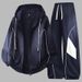 Youth Trendy Hooded Sweatshirt & Jogger Set For Men - Casual Loose Fit Sportswear For Spring & Autumn (Black/Heather Grey/Navy Blue)_viptrois.com