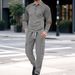 Men's Clothing Men's Casual Workwear Two-Piece Set - Relaxed Fit Jacket & Pants Outfit Fashion Trends Hot-selling_viptrois.com
