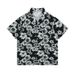 Beach Vacation Leisure Print Cuban Collar Tropical Style Flower Short Sleeved Ice Silk Quick Drying Shirt Trendy Brand 06C_viptrois.com