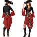 Pirates Of The Caribbean Costume Halloween Queen Gold Skull Adult Luxurious Stage Cosplay Pirate Outfit_viptrois.com