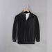 Men's Clothing Half Zip Pullover Sweater Slim Long Sleeved Slim Fit Half-Zip Pullover Sweater - Breathable & Moisture-Wicking Long Sleeve Knit Top_viptrois.com