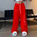 Kid's Clothing Hip Hop Simple Print Hiphop Street Dance High Waist Trousers Women's Casual Jazz Loose Drawstring Trousers_viptrois.com