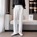 Men's Clothing Casual Trousers With Drape Men's Trousers Loose Straight Long Trousers_viptrois.com