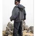 Men's Clothing INS hot winter patchwork contrast color hooded functional style men and women loose double layer zipper thickened cotton jacket trend_viptrois.com