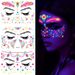 Beauty Health 16 Fluorescent Face Stickers For Nightclub Masquerade Neon Fluorescent Face Stickers Waterproof Music Festival Luminous Tattoo Stickers_viptrois.com