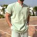 Men's Clothing Summer Hot Sale Men's Solid Color Casual T Shirt Short Sleeve Stand Collar Versatile Shirt_viptrois.com
