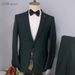 Men's Clothing Light Mature Style New Version Of Men's Suit Formal Casual Two Piece Suit High End Suit Banquet Suit Men_viptrois.com