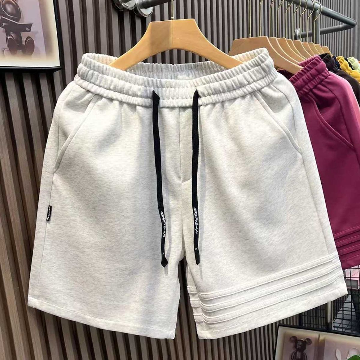 Men's Clothing Men's New Summer Loose Simple Versatile Casual Shorts Maillard Twill Texture Slim Sports Shorts_viptrois.com