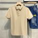 Men's Clothing Solid Color Button Lapel Polo Shirt Boys Casual Short Sleeved T Shirt Loose Half Sleeved Pullover Top Bottoming Shirt_viptrois.com