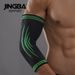 JINGBA Compression Elbow Support Brace For Men & Women - Adjustable Sports Arm Sleeve For Basketball, Weightlifting (Black/Orange/Green, M/L/XL)_viptrois.com