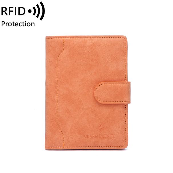 Men's Wallet Rfid Passport Bag Simple Buckle Multi-functional Id Bag Passport Holder For Men And Women Traveling Abroad_viptrois.com