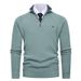 Pure Amazo Cross-Border Me's Vertical Rib Kit Europea Size Half-Zip Stad Collar Thickeed Warm Sweater For_viptrois.com