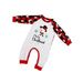 Christmas snowman Snowflake letters Christmas family suit printed home clothes pajamas_viptrois.com