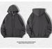 Men's Clothing 420g European And American Street Fashion Jacket Autumn And Winter Plus Velvet Enlarged Zipper Hooded Sweatshirt For Men_viptrois.com