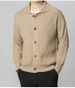 Autumn Trendy Fashion Casual Versatile Men's Exquisite Lapel Solid Color Loose Long Sleeve Knitted Cardigan Sweater_viptrois.com