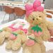Creative Cartoon Strawberry Bear Doll Keychain Cute Bear Doll School Bag Pendant Girl Plush Gift New_viptrois.com