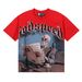 Retro Skull Print High Street Unisex Washed Distressed Short-Sleeve T-Shirts_viptrois.com